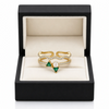 Emerald Bow Pearl Ring