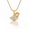 Studded Fin Heart Necklace