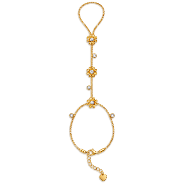 Flower Studded Hand Chain