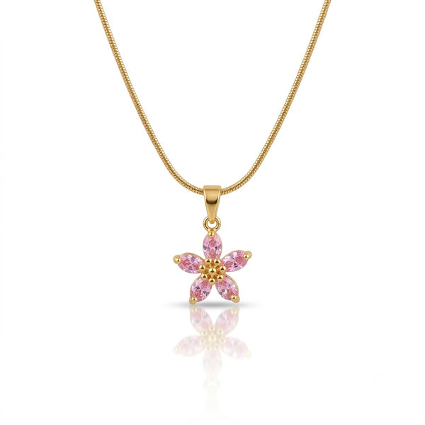 Crystal Blush Bloom Necklace