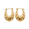 Gold Crescent Earrings