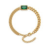 Emerald Gold Chain Bracelet
