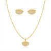 Studded Eye Necklace With Earrings
