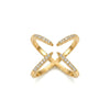 Studded Cross Adjustable Ring