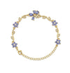 Blue Stardust Crystal Flower Bracelet