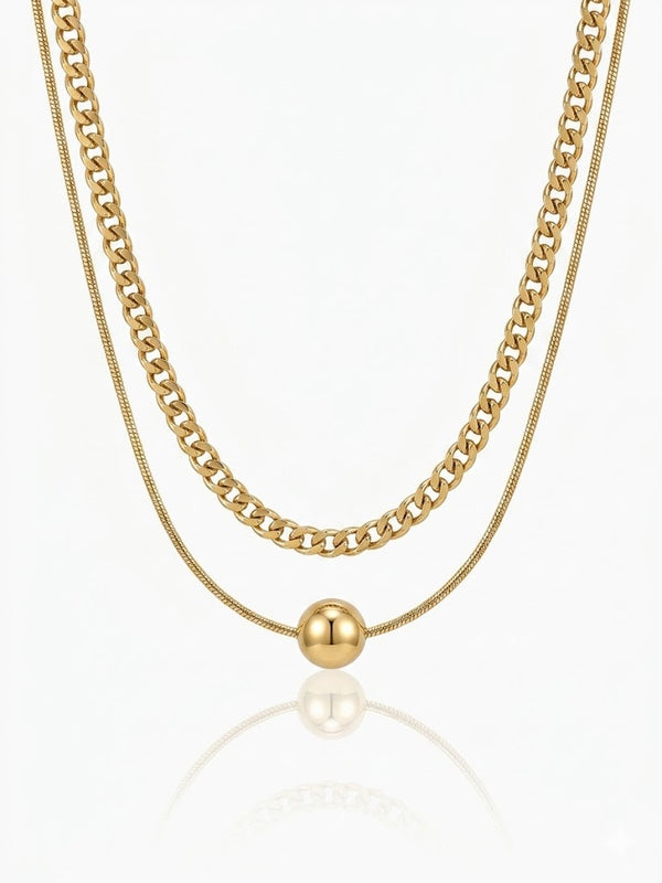 Statement Layer Ball Necklace