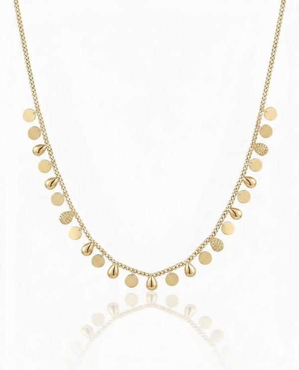 Arina Gold Tassel Necklace