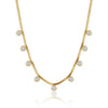 Disc Crystal Snake chain Necklace
