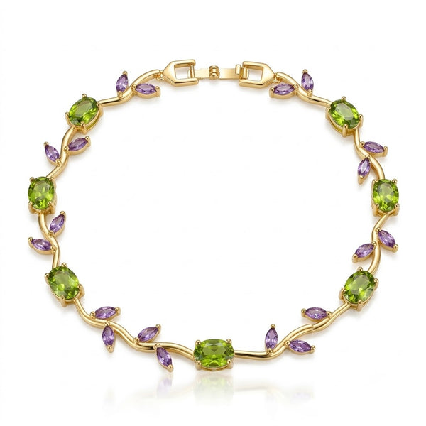 Emerald Lavi Leaf Tulip Bracelet