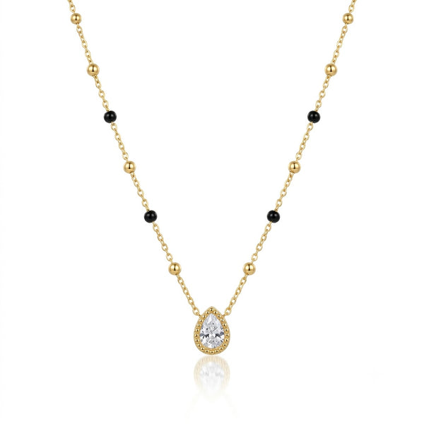 Tia Teardrop Diamond 18K Gold Plated Mangalsutra