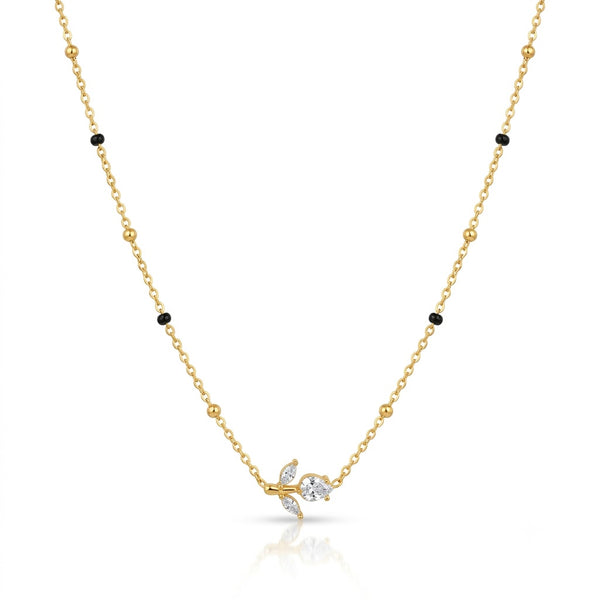 Diamond Tulip 18K Gold Plated Mangalsutra