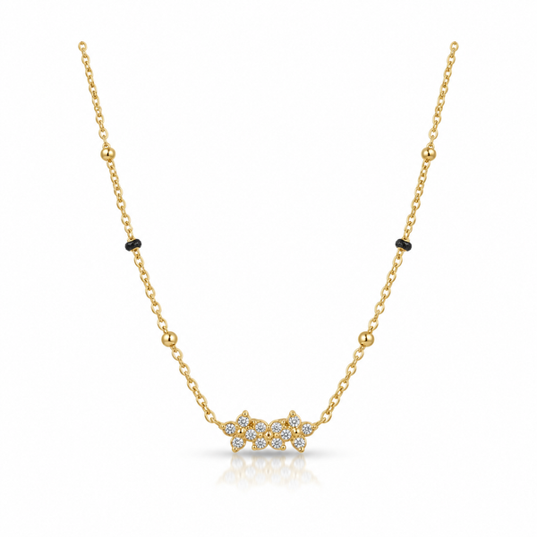Tesha Diamond Bar 18K Gold Plated Mangalsutra