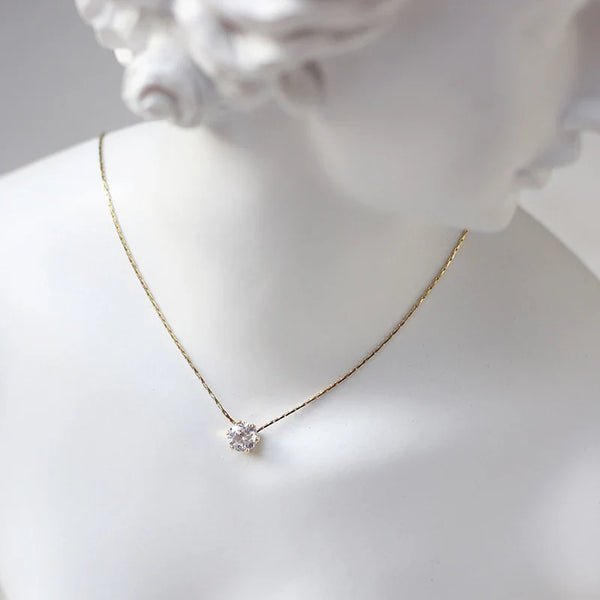 Delicate Diamond Studded Necklace
