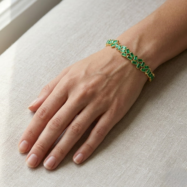 Scarlet EmeraldBracelet - 18k Gold Plated