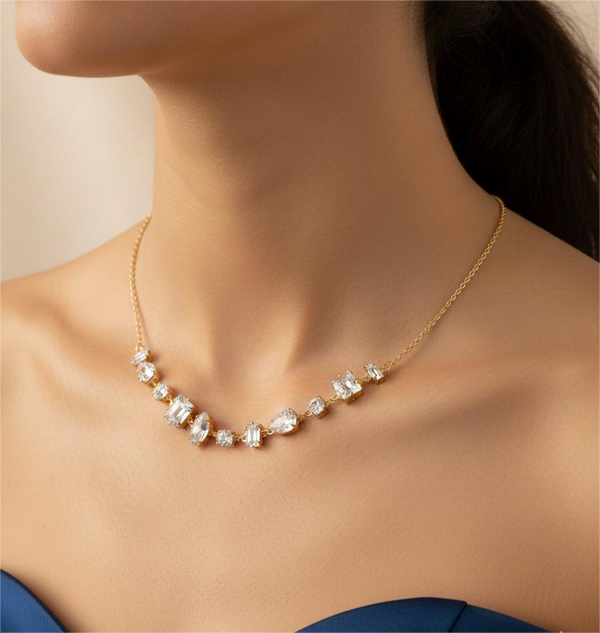 Stone Stud Gema Necklace