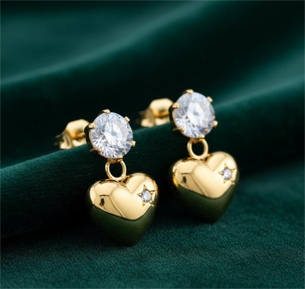 Sweetheart Stud Earrings