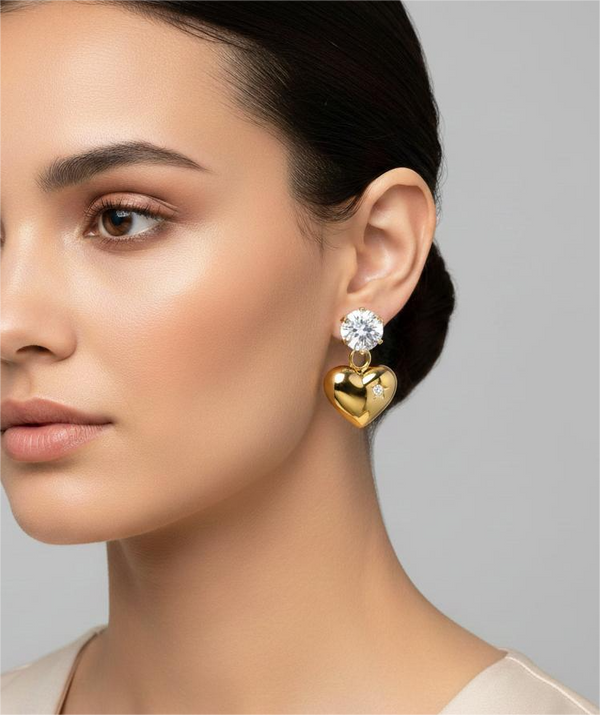 Sweetheart Stud Earrings