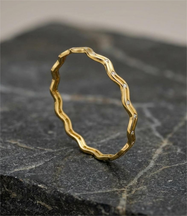 Wave Stacked Bangle