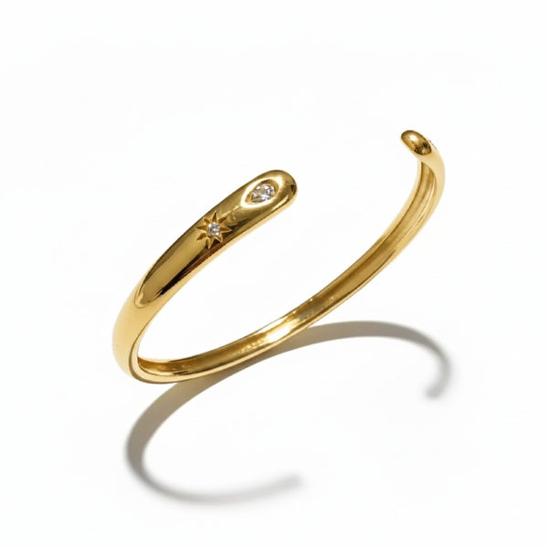 Starstud Stone Open Bangle