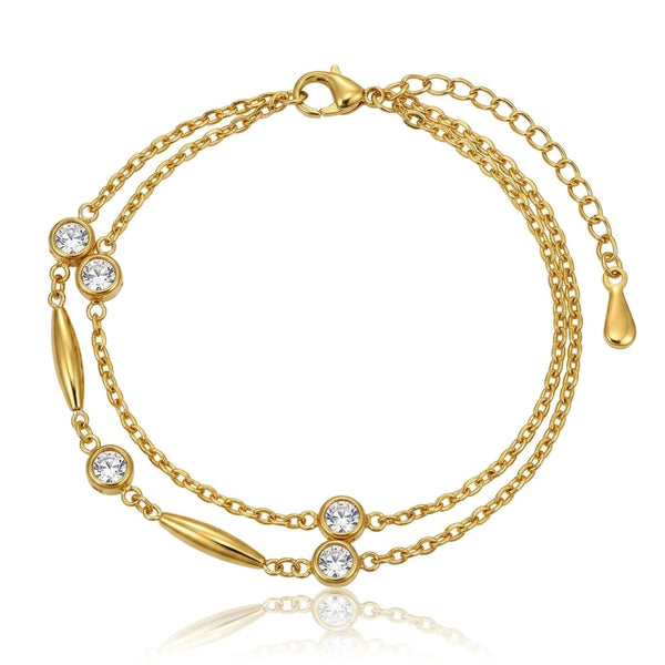 Double Crystal Stud Bracelet