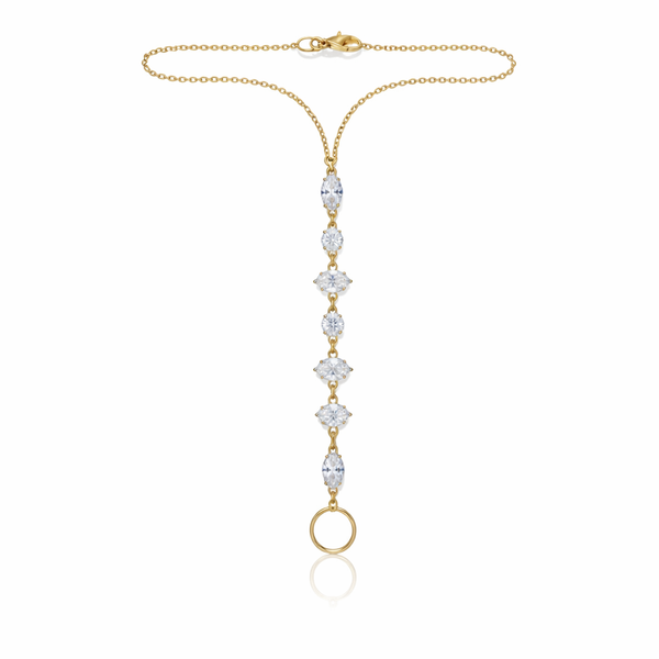 White Crystal Hand Chain