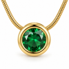 Emerald Minimal Necklace