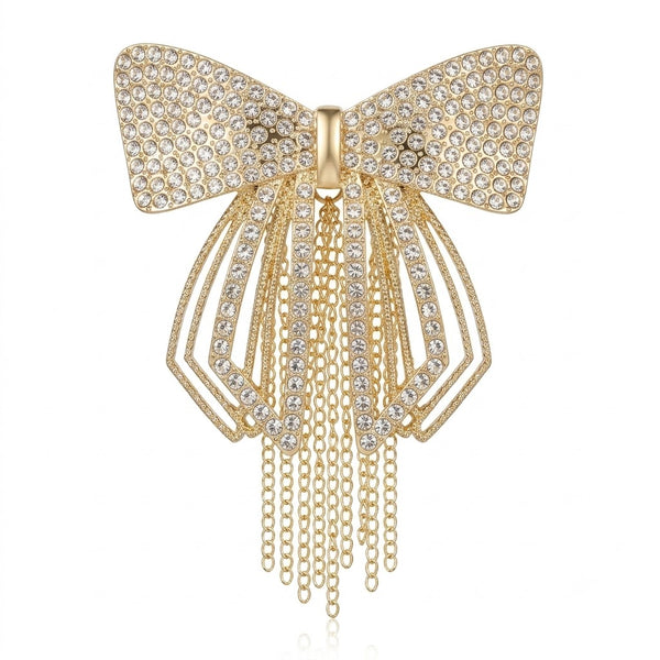 Dreamy Studded Butterfly Tassel Hair Bow Clip worn on model – styled for women