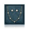 Tri Charm Necklace with Earrings