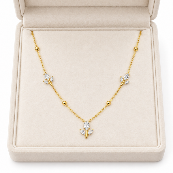 Mini Crystal Tulip Necklace