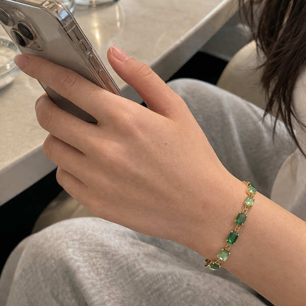 Emerald Shade Crystal Bracelet