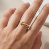 Snaketwined Curve Ring