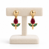 Ruby Tulip Earring