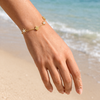 Crystal stud star shell Bracelet