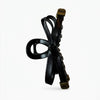 Leather Bow Miu Hair Claw hair claw clip worn on model – styled for women