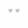 Crystal Heart Charm Necklace with earrings