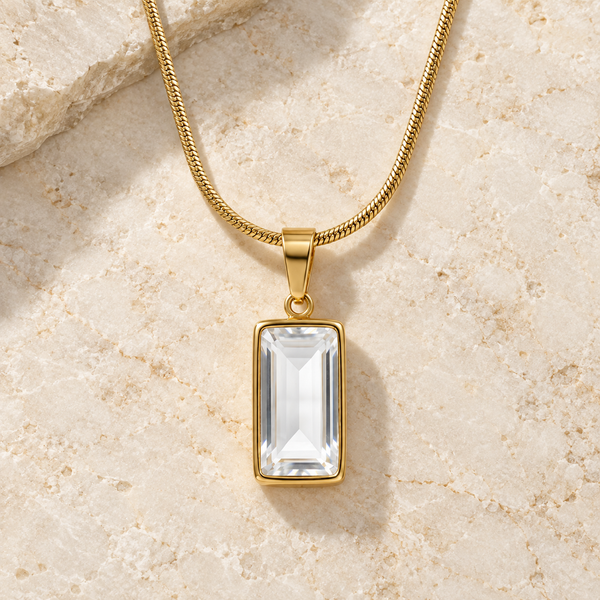 Crystal Rectangle Necklace