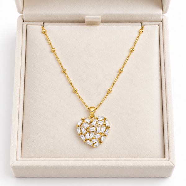 Studded Heart Necklace