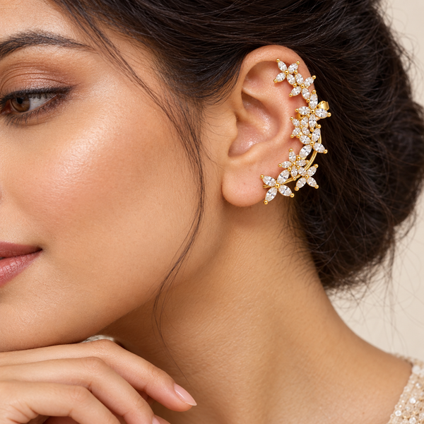 Flower Cluster Ear Cuff