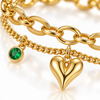 Dual Layer Heart Link Bracelet