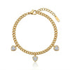 Heart Charm Gold Chain Bracelet