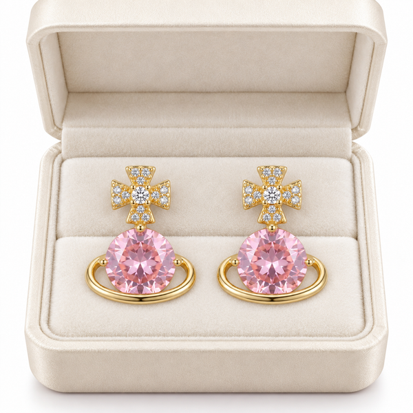 Pastel Pink Orbit Earring