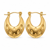 Gold Crescent Earrings