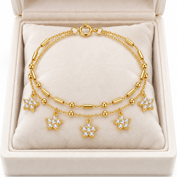 Dual Layer Star Chime Bracelet