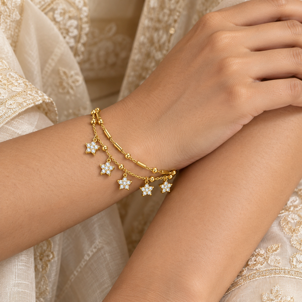 Dual Layer Star Chime Bracelet
