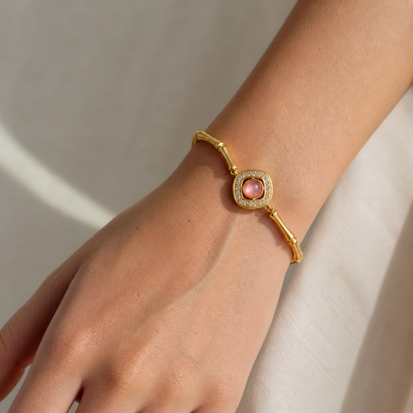 Vintage Bamboo Blush Bracelet