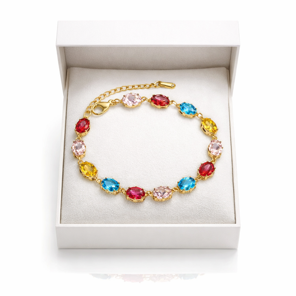 Rainbow Radiance Crystal Bracelet