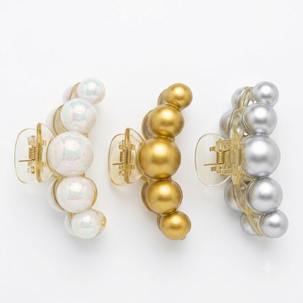 Bubble Pearl Hair Claw – Pearl hair claw clip for women by Fix My Hairs