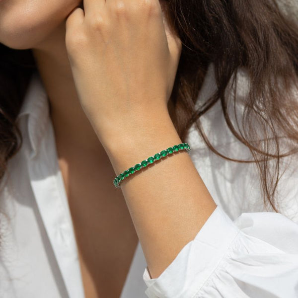 Emerald Nene Bracelet - Silver