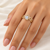 Halo Heart Link Ring