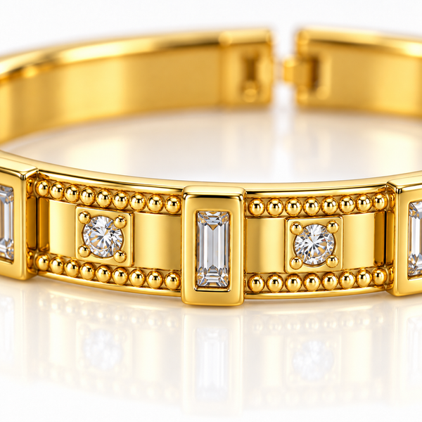 Rectangle Crystal Accent Bracelet